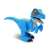 Raptor Jr. chodiaci a vrčiaci dinosaurus hračka, modrá, Funville Dinos Unleashed