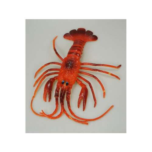 Red plastic lobster toy, 7 cm