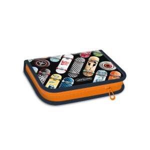 Ars Una Rollin Mania tolltartó gördeszka mintával, fekete narancssárga cipzárral - Ars Una Tolltartó