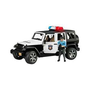 Jucărie Bruder Jeep Wrangler mașină de poliție cu figurină de polițist - Maşinuţe