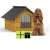 Pepita insulated Doghouse for medium dog L + gift toy - Multicolour 34727341