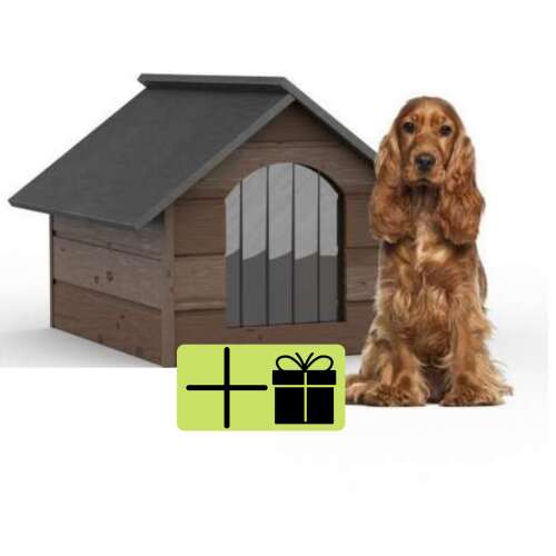 Pepita isolierte Hundehütte für mittelgroßen Hund L + Geschenkspielzeug - Multicolour 34727341