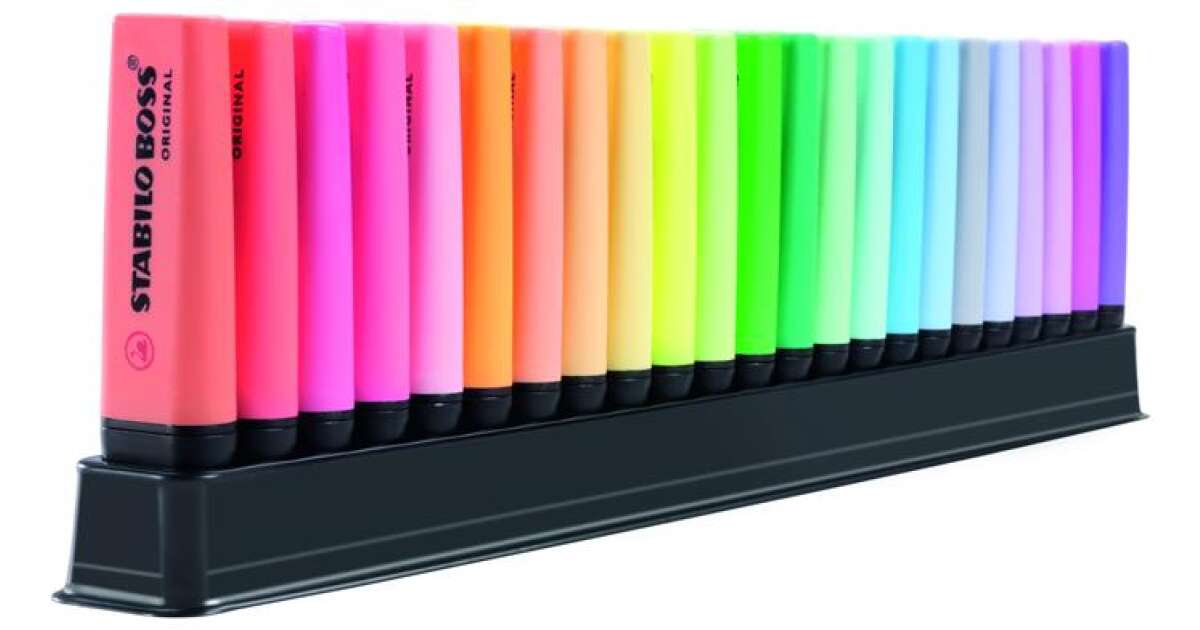 Highlighter Desk Set Stabilo 23 STABILO Highlighter Set, 2-5 Mm, STABILO  Boss 50th Birthday 23