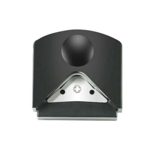 Rotunjitor de colțuri negru pentru hârtie, cu o lamă din oțel inoxidabil