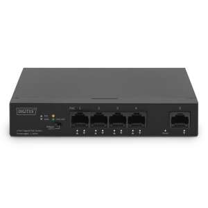 ZUB Digitus 4-portowy Gigabit Ethernet PoE Switch, DN-95330-1, widok z przodu - Przełącznik