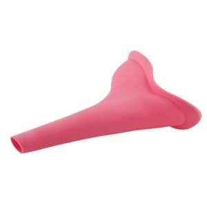 Rózsaszín szilikon női pisitölcsér, álló, összecsukható, utazás, kemping, szabadtéri, női higiénia - Menstruációs kehely