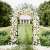 GardLov Garden Arch with white flowers, wedding arch, garden decor