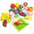 Ecotoys wooden fruit and vegetable play food set with knife and cutting board