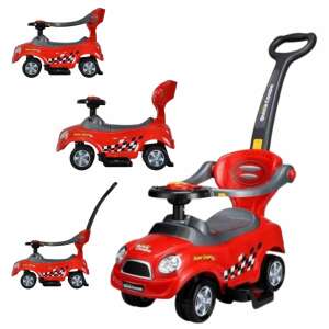 Taksówka dziecięca Ecotoys z wiszącym siedziskiem, oparciem i uchwytem do pchania #czerwony