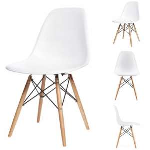ModernHOME Italiano Scaun Set 4pcs #alb (PC-005-W)