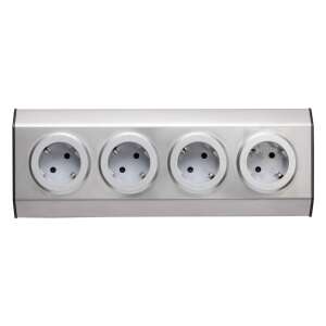 4-aljzatú hálózati elosztó, rozsdamentes acél, falra szerelhető, konyha, pult, szekrény - Home by Somogyi