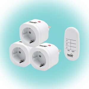 HOME Távirányítható hálózati aljzat szett, 3000 W, 3aljzat + távirányító TH 3013