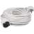 5 meter white extension cord with grounded plug and socket