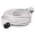 5 meter white extension cord with grounded plug and socket
