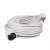 5 meter white extension cord with grounded plug and socket
