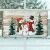 Home KLW 40 LED Christmas decoration on window with snowman family