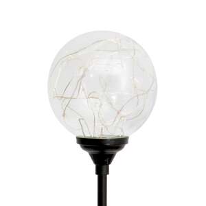 HOME Napelemes üveggömb dekoráció meleg fehér micro LED füzérrel MX 624 59331296 