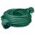 Green 5 meter extension cord with one outlet, 16A, 3680W