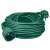 Green 5 meter extension cord with one outlet, 16A, 3680W