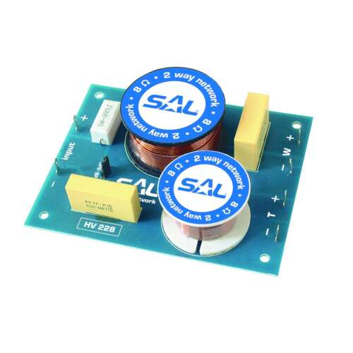 SAL HV 228 2-way crossover network, 8 ohm, for car audio systems