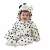 Baby Premium Plush Pigurumi Baby Jumpsuit - Teddy #black-white 31587919}