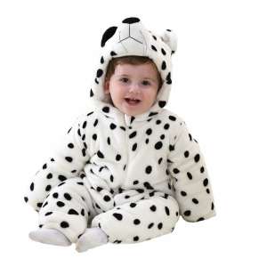 Baby Premium Plush Pigurumi Baby Jumpsuit - Teddy #black-white 31587914 Salopete / Pijamale Kigurumi