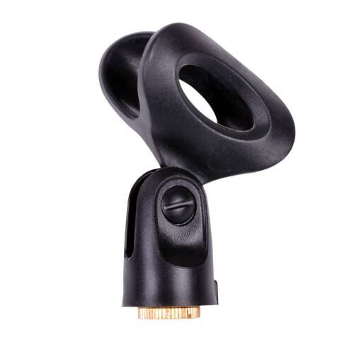 Mikrofonhalter, schwarz, für Ständer, 3/8 und 5/8 Zoll Gewinde