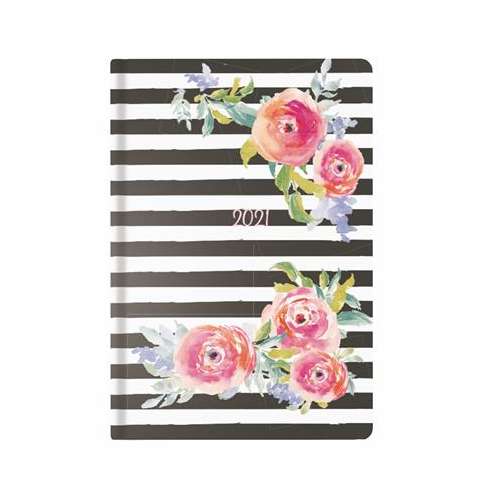 Planificator săptămânal TOPTIMER cu design floral, dimensiune B6