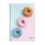 TOPTIMER Wochenplaner B6 2021, blauer und rosa Einband mit Donuts