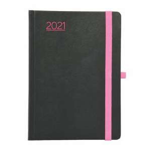 TOPTIMER 2021 Planner săptămânal A5 Negru Roz - TOPTIMER