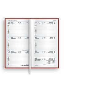 TOPTIMER Joy Gold Taschenkalender geöffnet mit Wochenübersicht - TOPTIMER