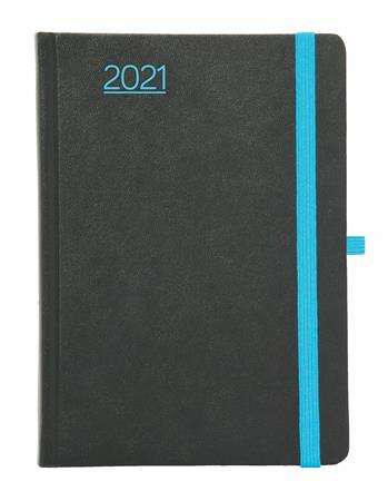 TOPTIMER Kalendár, plánovač, A5, týždenný, TOPTIMER, &rdquo;Nero&rdquo;, čierno-modrý