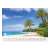 TOPTIMER Beach 2023 wall calendar, March page, tropical beach with palm trees