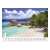 TOPTIMER Beach 2023 wall calendar, April page, tropical beach with palm trees and rocks