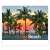 TOPTIMER Beach 2025 wall calendar, cover, tropical beach with palm trees and sunset