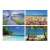 TOPTIMER Beach wall calendar, collage of 4 different beach scenes