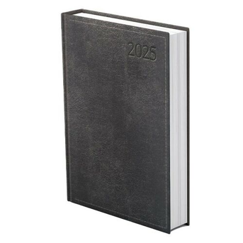 TOPTIMER 2025 Naptár, B5 méretű, fekete műbőr borító