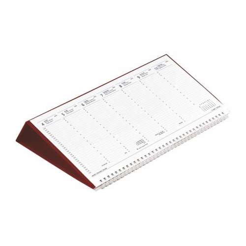 TOPTIMER Tischkalender, burgunder, Wochenansicht