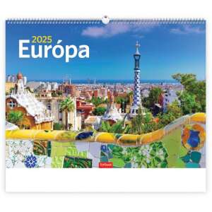 TOPTIMER 2025 Európa fali naptár Barcelonával, Spanyolország - REALSYSTEM