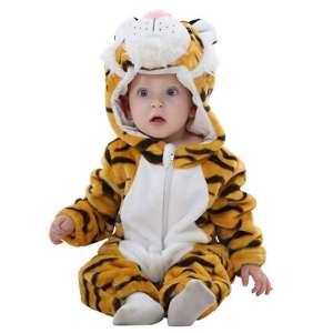 Baby plush Pigurumi jumpsuit - Tiger #orange-black 31588562 Salopete / Pijamale Kigurumi