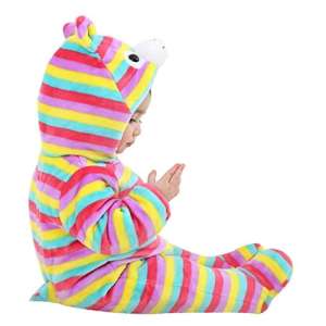 Detský plyšový overal Pigurumi premium - Lama #žlto-červená 31589615 - Kigurumi
