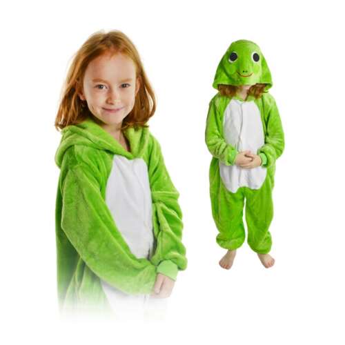 Copii Plush Pigurumi Jumpsuit - Frog #green