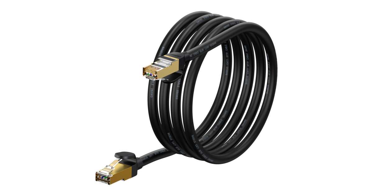 Baseus Speed Seven Fast RJ45 10Gbps Network Cable 2m Black (WKJS010301 ...