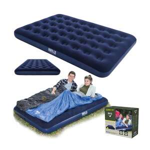 Bestway air mattress collage: product, usage, and packaging - Bestway