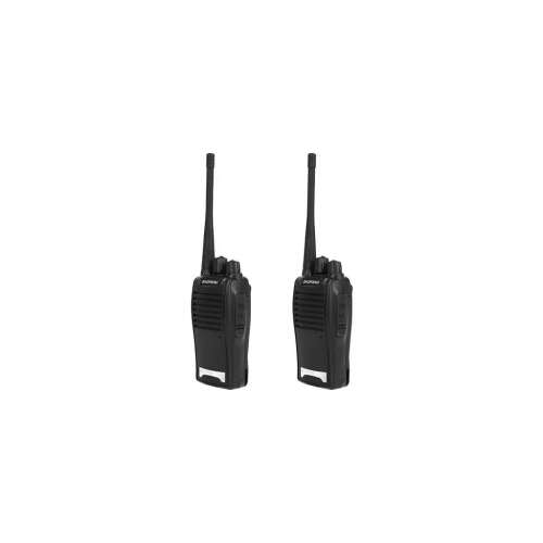 Két fekete walkie talkie antennával