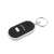Black Key Finder keychain with LED light and whistle