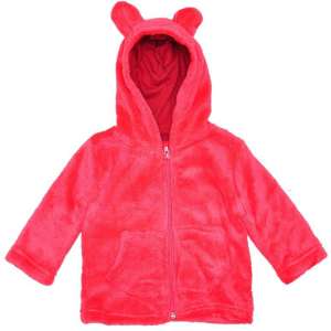 Pink plush hooded jacket for girls with ears, George brand - George