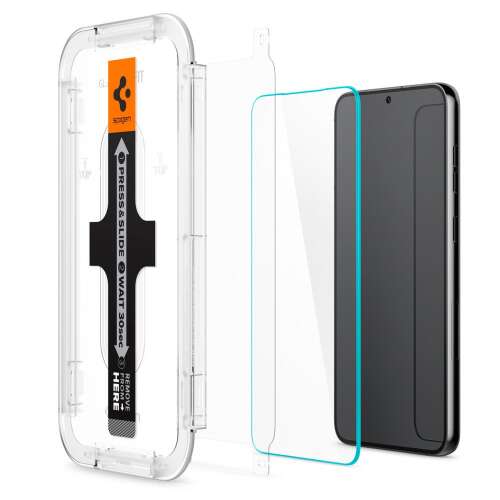 Spigen Glas.tR EZ Fit Samsung Galaxy S23+ screen protector with installation frame