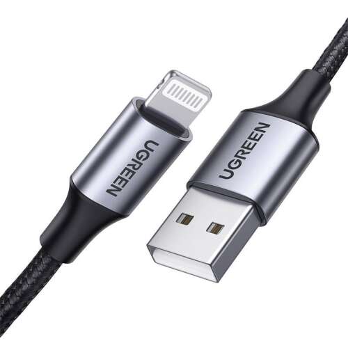 Cablu UGREEN 2.4A US199 Lightning la USB-A, 1.5m, negru