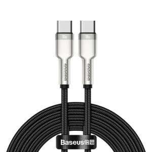 Baseus Cafule 100W USB-C to USB-C Cable, 2m, Black - Computers and Accessory